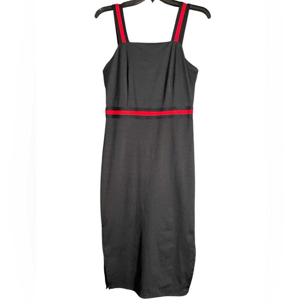 CBR Black‎ Dress w/Red Accent Spandex Medium